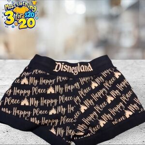 My happy place Disney park shorts navy blue with white letters size XS